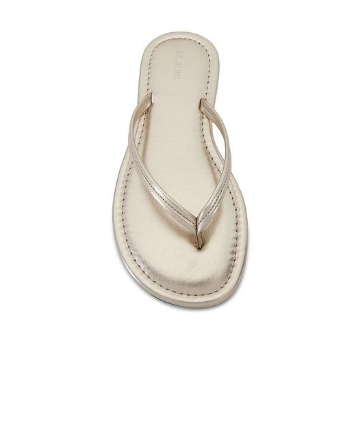 St. Agni White Thong Detail Slide