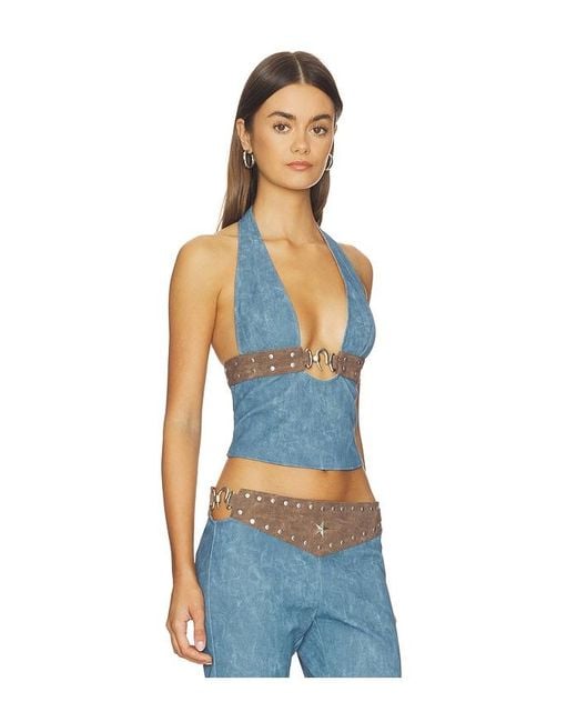 I.AM.GIA Blue Kessa Top