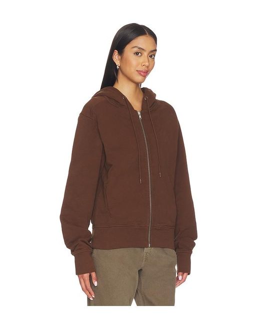 Entire studios Brown Slim Zip Up Hoodie