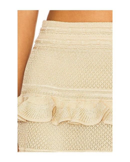 Zimmermann Natural Lace Frill Midi Skirt