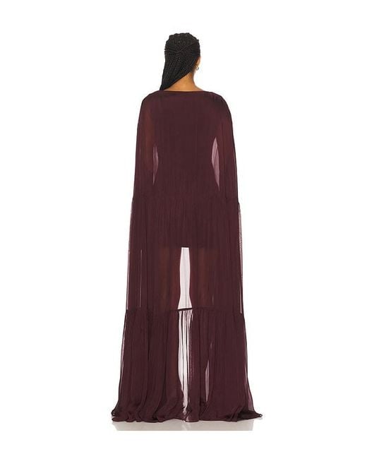 La Fuori Coralia Gathered Cape Dress