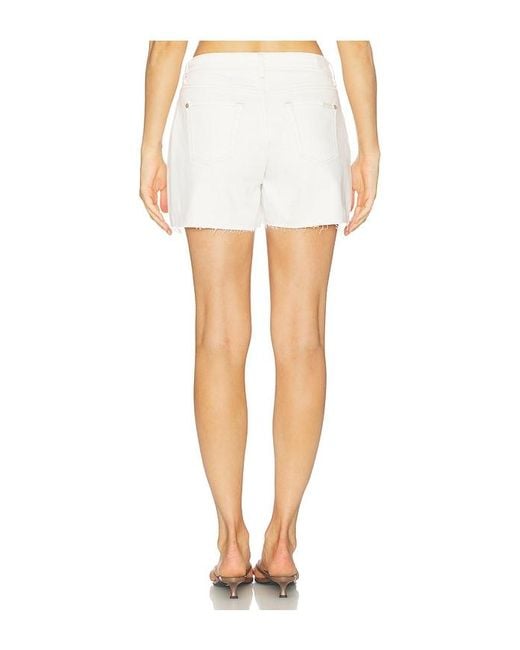 7 For All Mankind White Monroe Long Shorts