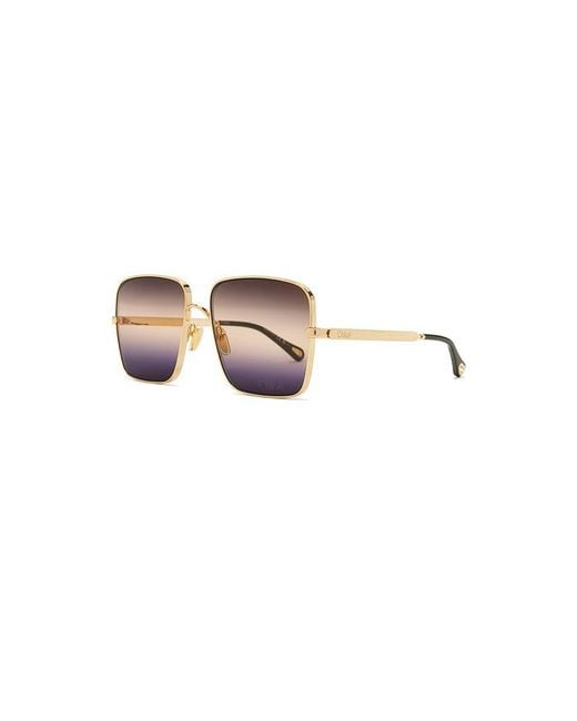 Chloé Multicolor Aly Square Sunglasses