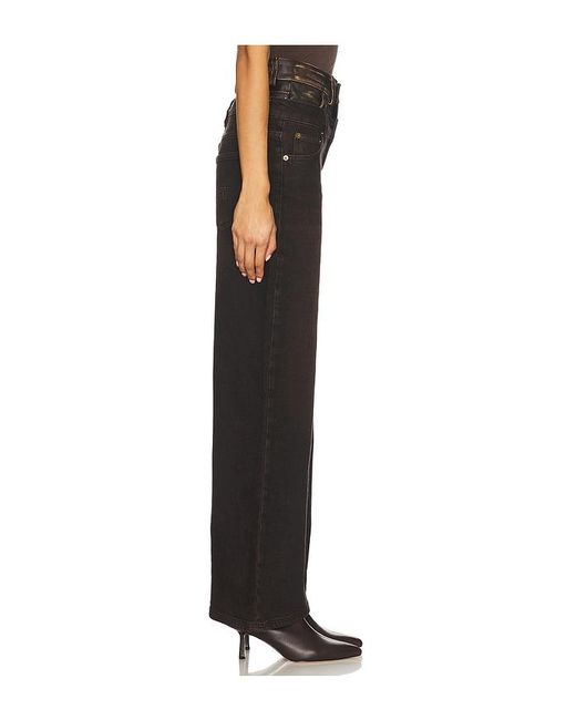 Jonathan Simkhai Black Kove Double Waistband Wide Leg