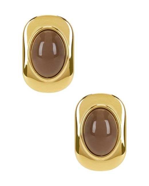 petit moments Metallic Beaded Post-Back Gold-Tone Earrings