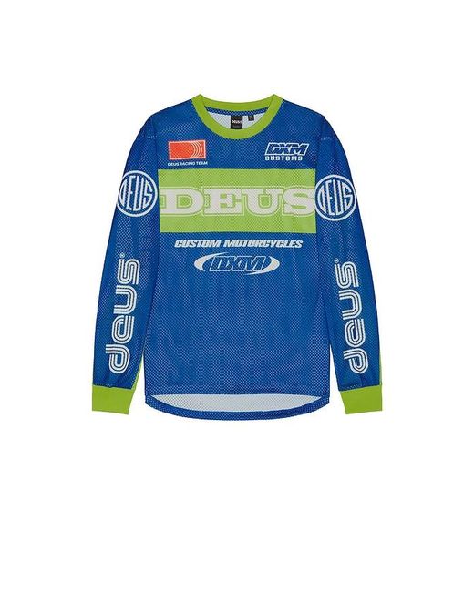 Deus Ex Machina Blue Step Out Moto Jersey for men