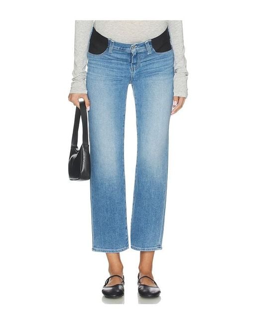 PAIGE Blue Mason Ankle Maternity Jeans
