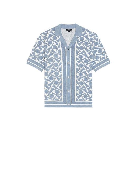 Edmonds Camp Shirt Reiss de hombre de color Blue