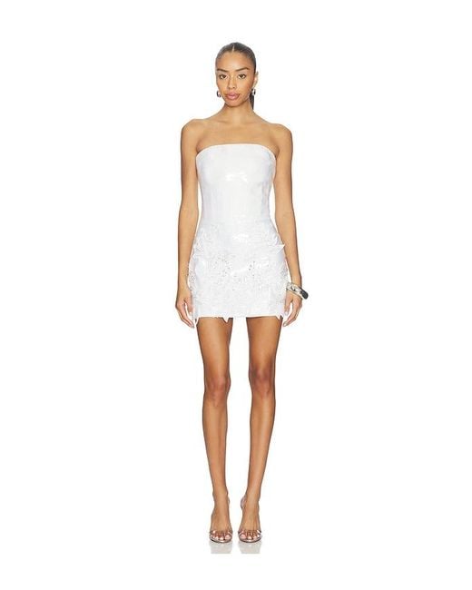 AFEW Rahul Mishra White Rahul Mishra Sequined Cocktail Mini Dress