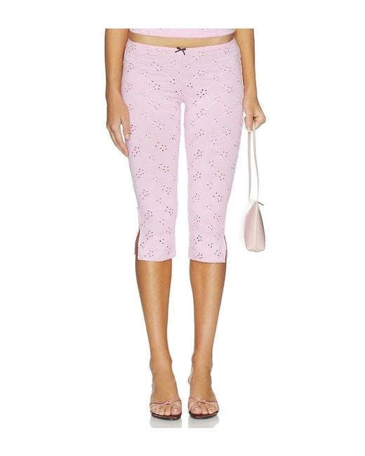 Free People Pink Full Bloom Capri Pant
