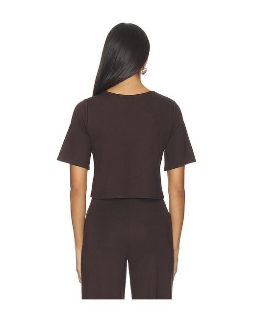 Ripley Rader Black Ponte Knit Short Sleeve Top