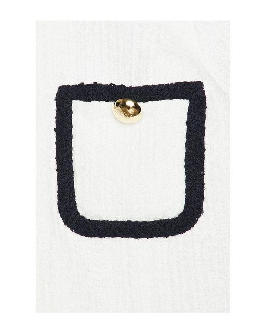 Cinq À Sept White Contrast Auden Jacket