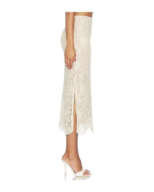 Lovers + Friends Natural Alessi Midi Skirt