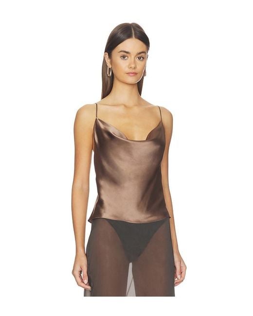 L'Agence Multicolor Calista Cowl Neck Cami Top