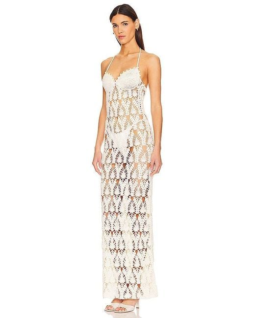 Tularosa White Marla Crochet Maxi Dress