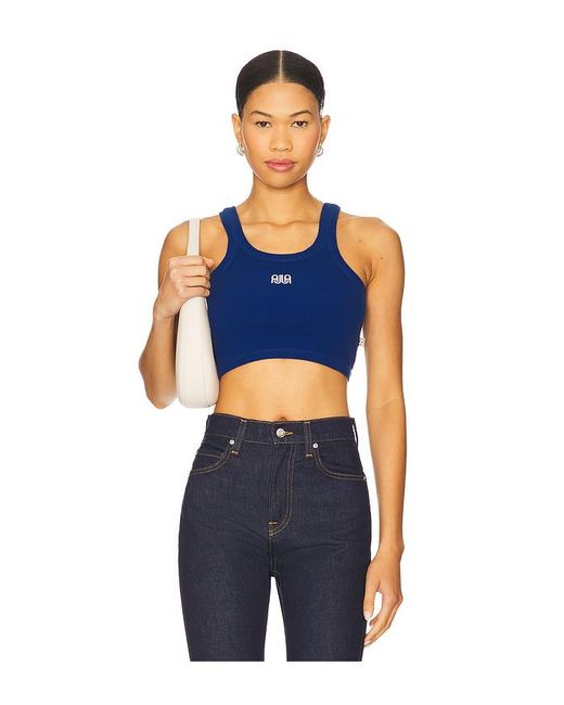 Araminta James Blue Aj Cropped Tank Top