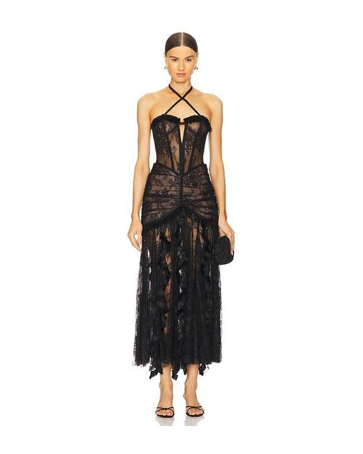 PATBO Black Moonlight Lace Gown