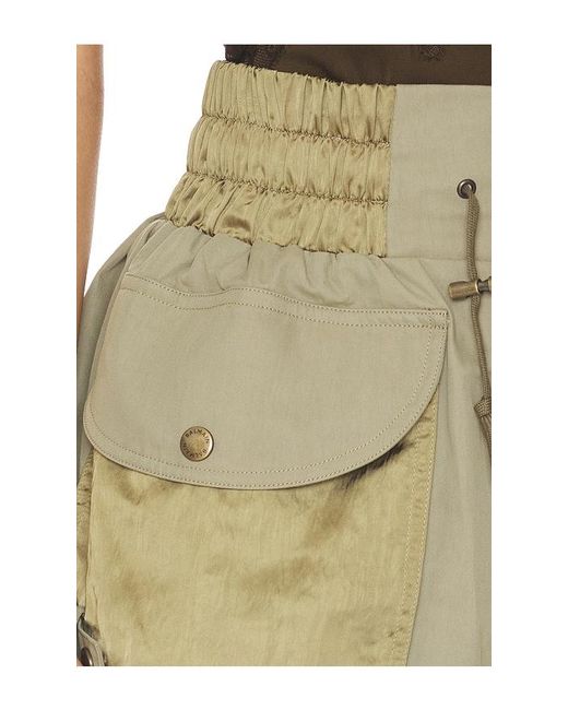 Balmain Green Two Pockets Cotton Twill Short