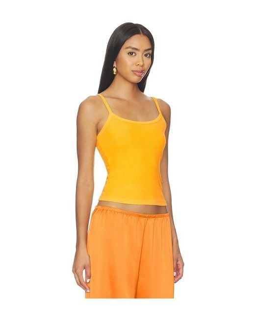 Cotton Citizen Orange The Verona Spaghetti Tank
