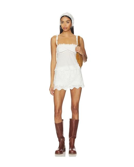 Free People White Eyes On You Skort