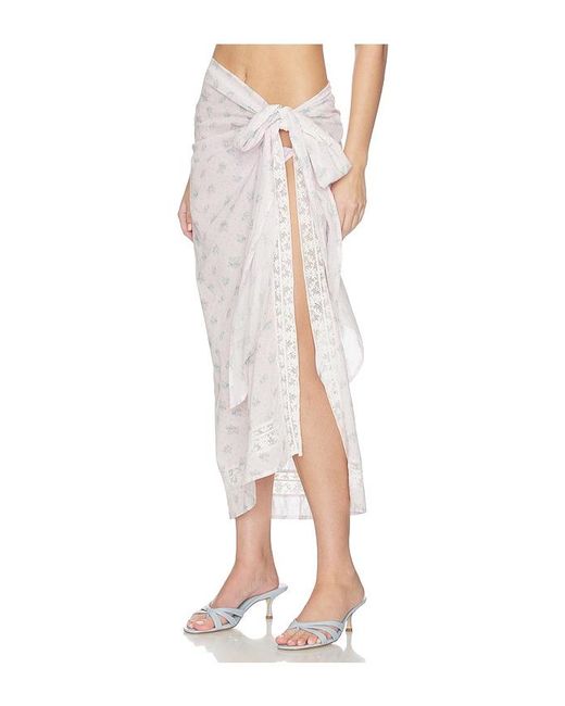 LoveShackFancy Multicolor Emabella Pareo Skirt