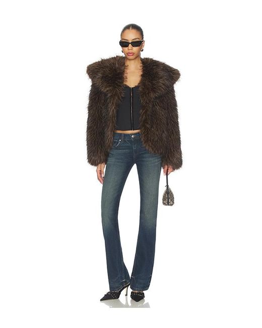 Apparis Black Yara Fox Coat