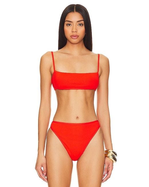L*Space Red Hazel Bikini Top