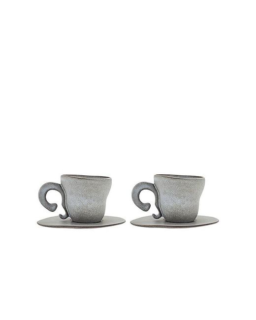 Anissa Kermiche Gray Spill The Tea-Cups Espresso Cups Set Of 2