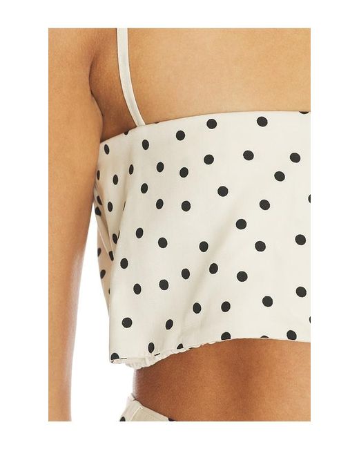Matthew Bruch White Structured Bandeau Crop Top