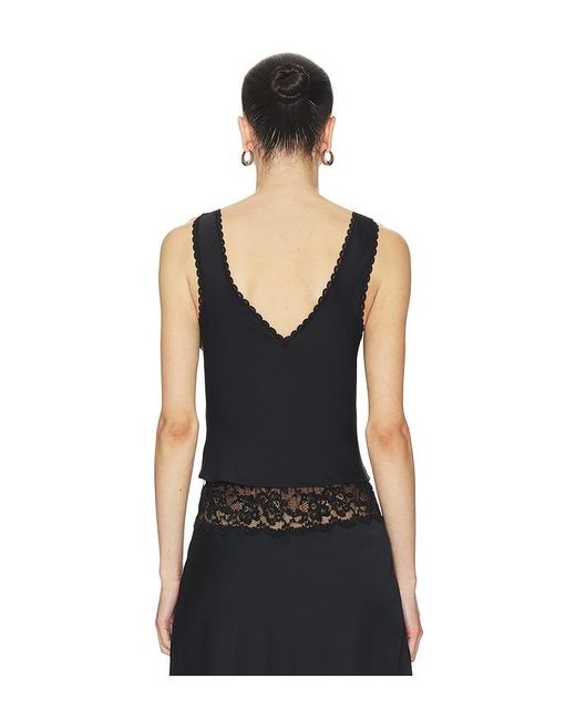 Frankie's Bikinis Black Harper Satin Top