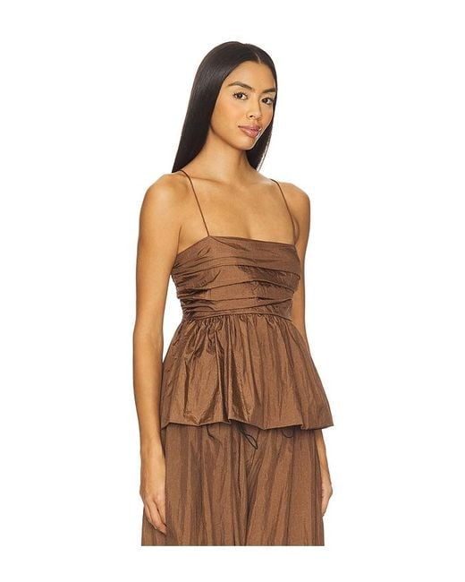 SWF Brown Parachute Peplum Cami