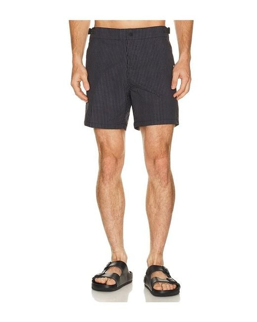 Vintage Summer Blue Micro Seersucker Trunk for men