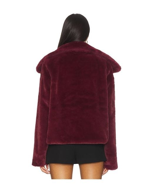superdown Red X Emma Leger Willow Faux Fur Coat