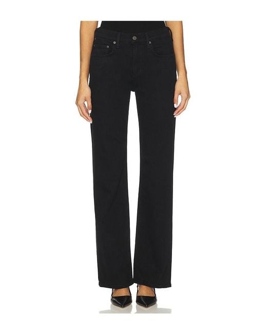 Citizens of Humanity Black Genova Cashmere Low Rise Boot Jeans