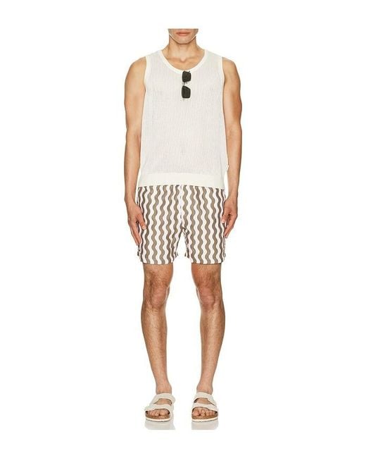Oas White Waver Swim Shorts for men