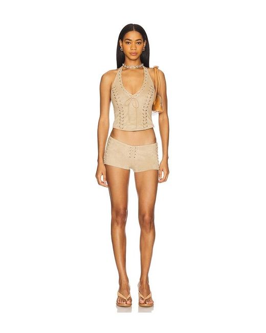 I.AM.GIA White Ramona Suede Short
