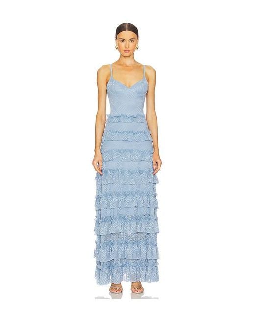 OW Collection Blue Marina Maxi Dress
