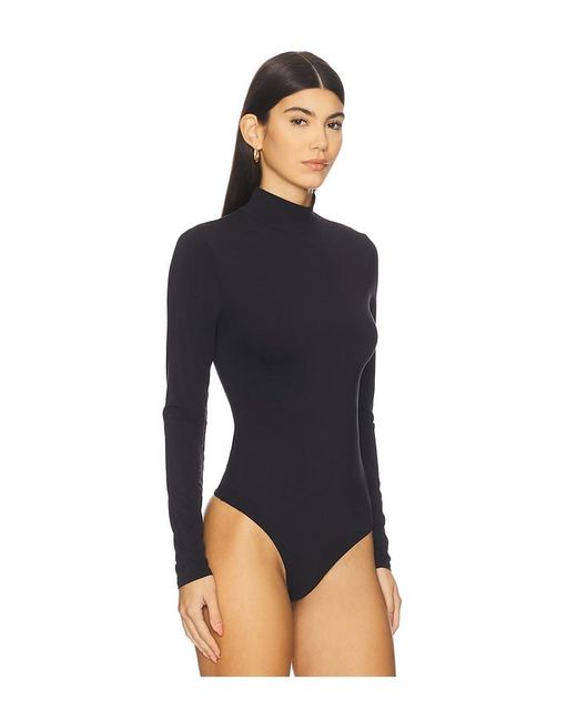 OW Collection Black Lexi Turtleneck Bodysuit