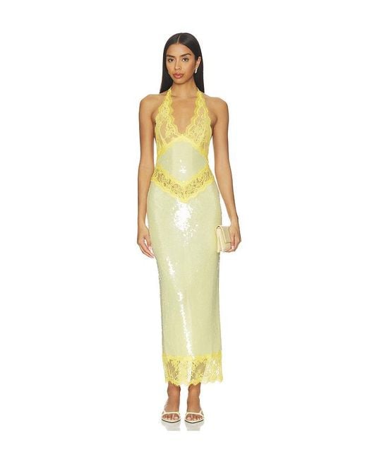 retroféte Yellow Vicky Dress