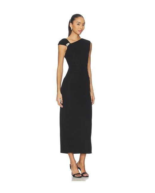 L'academie Black Maeko Midi Dress