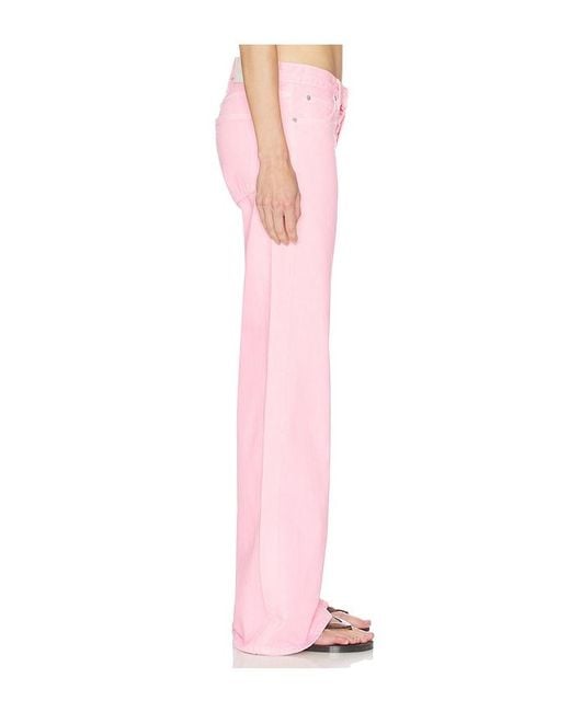 FRAME Pink The Wide Leg Jeans