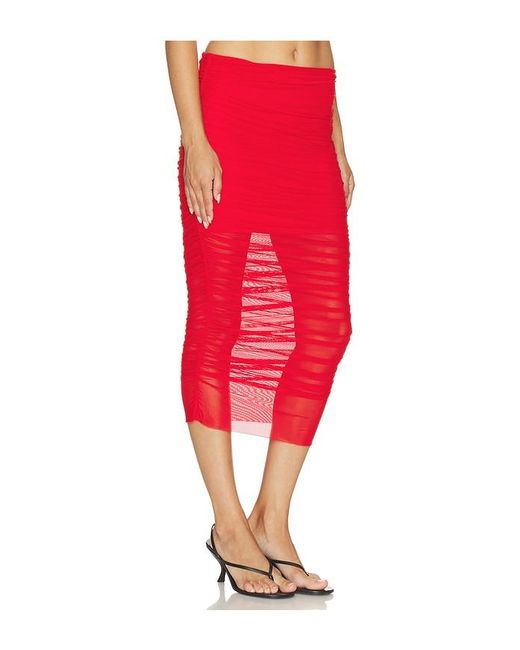 SER.O.YA Red Maja Mesh Skirt