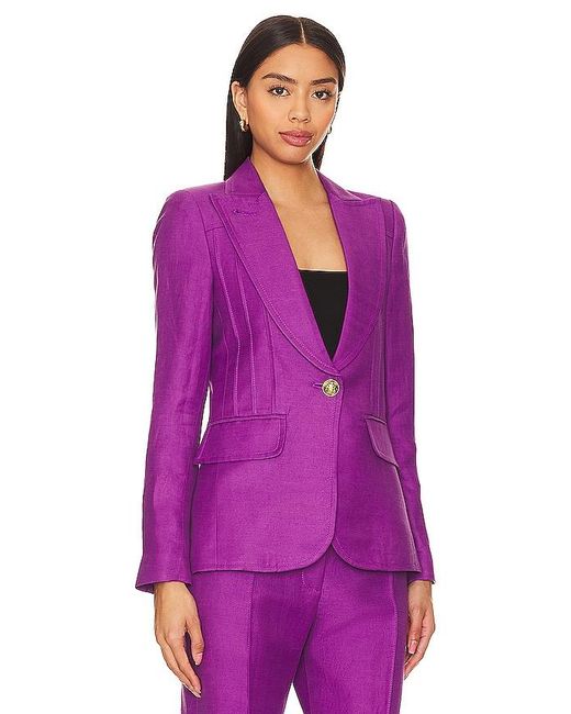 Smythe Purple Pintuck Blazer