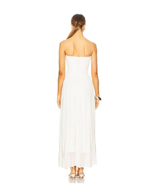 Jonathan Simkhai White Adalys Bustier Midi Dress