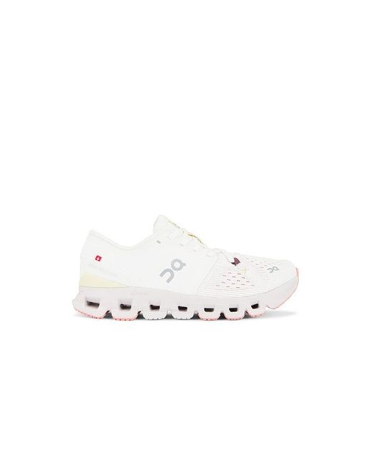 On Shoes White Mesh Rubber Sole Sneakers