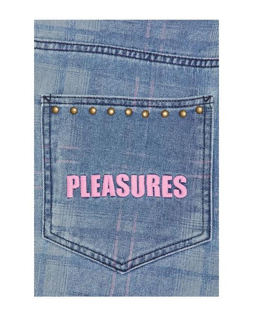Pleasures Blue Experiment Jorts for men