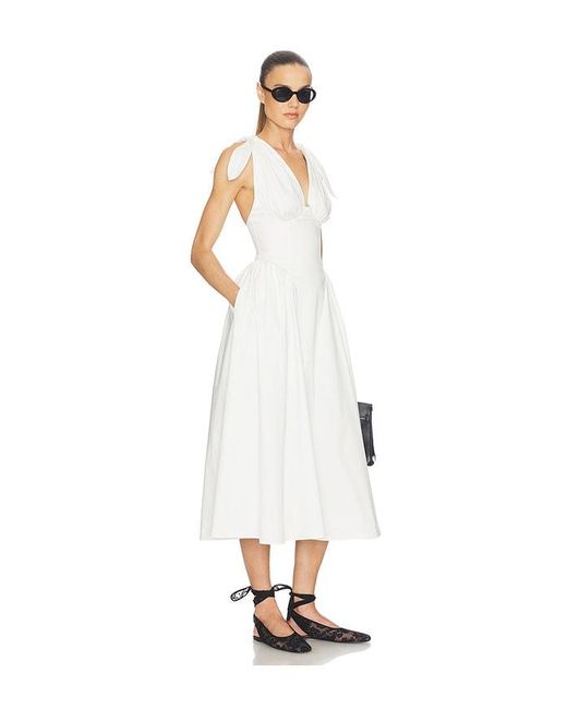 Helsa White Fairweather Midi Dress