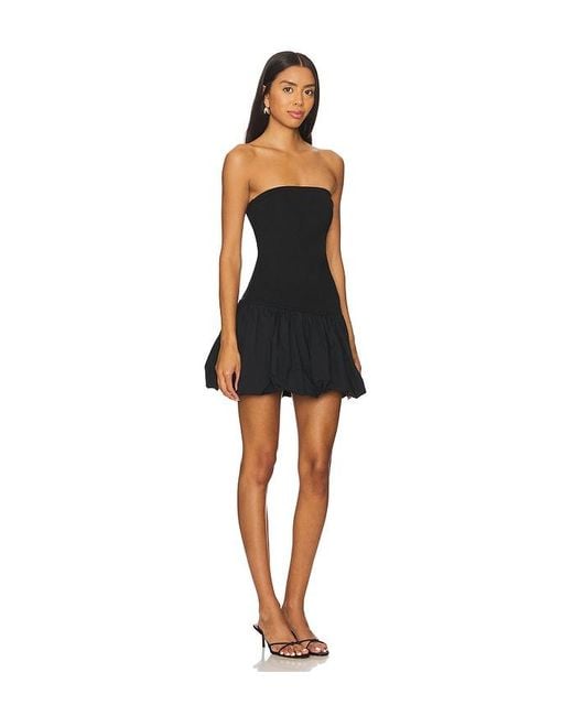 Lovers + Friends Black Mac Cotton-Blend Mini Dress