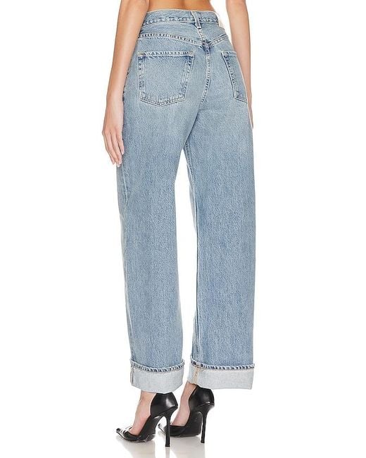 Citizens of Humanity Blue Ayla Baggy Cuffed Crop