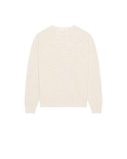 Fear Of God White Signature Waffle 90's Crewneck Sweater for men
